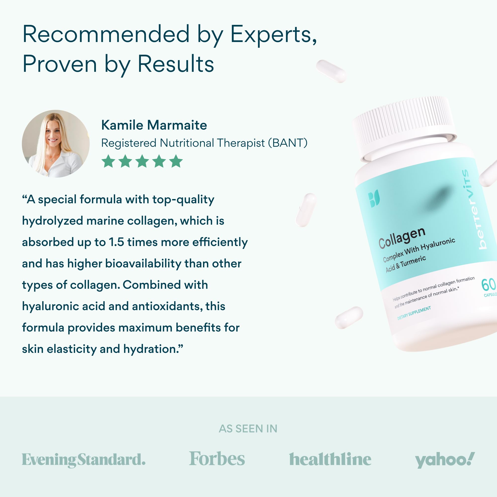 Escena de baño con Bettervits para transmitir rutina de belleza integral