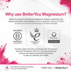 BetterYou uso nocturno en cama para rutina relajante antes de dormir