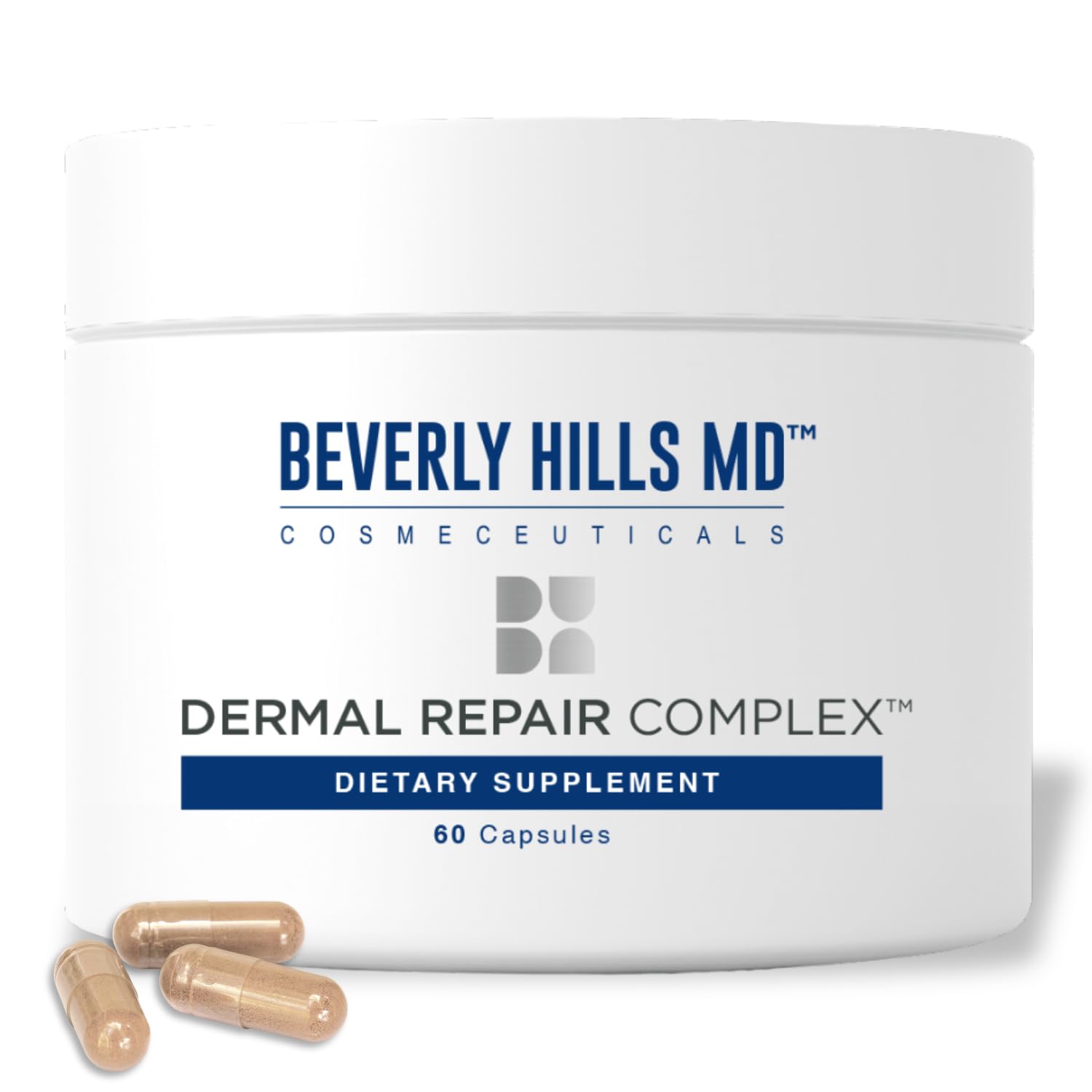 Beverly Hills MD envase frontal mostrando la marca y beneficio antiedad