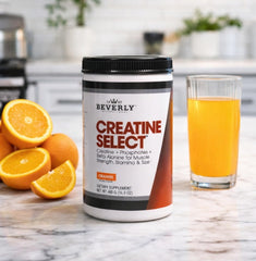 Beverly International Creatine Select en uso en gimnasio para mejorar fuerza y series