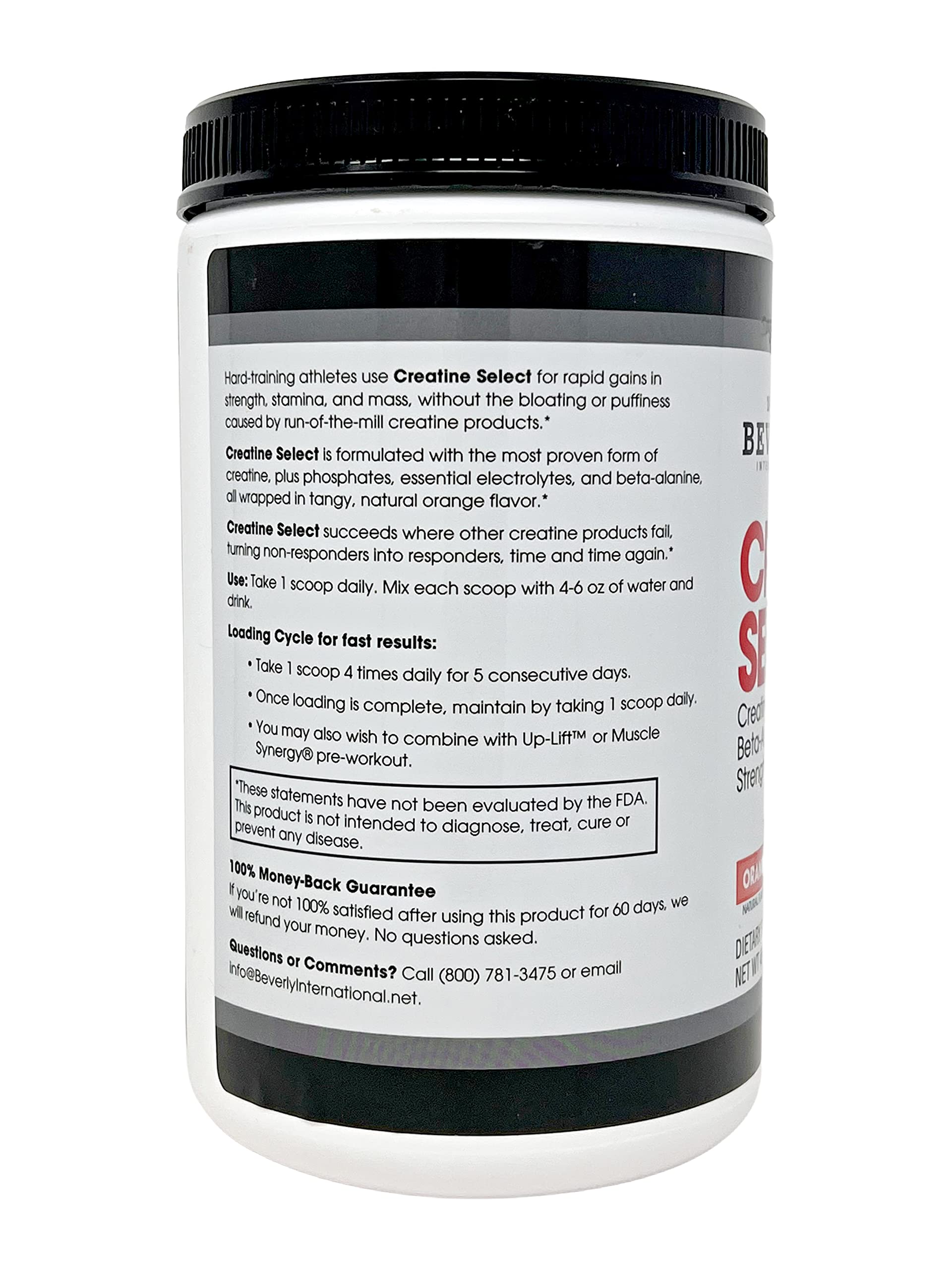 Beverly International Creatine Select disolviéndose en vaso para consumo previo al entrenamiento
