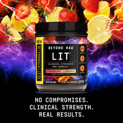 BEYOND RAW batido Strawberry Lemonade en ambiente lifestyle energizante