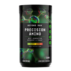 BEYOND RAW envase Precision Amino Gummy Worm frente destaca 25 servicios
