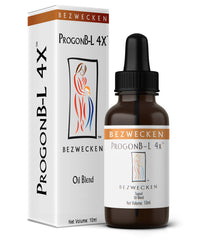 Bezwecken ProgonB-L 4X frasco frontal mostrando etiqueta y tamaño práctico