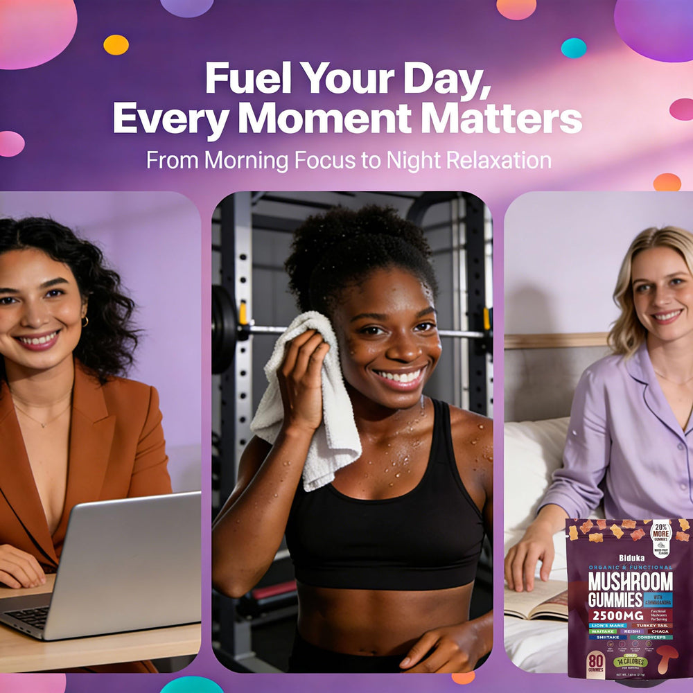 Biduka gomitas en mesa de cocina transmitiendo uso cotidiano fácil