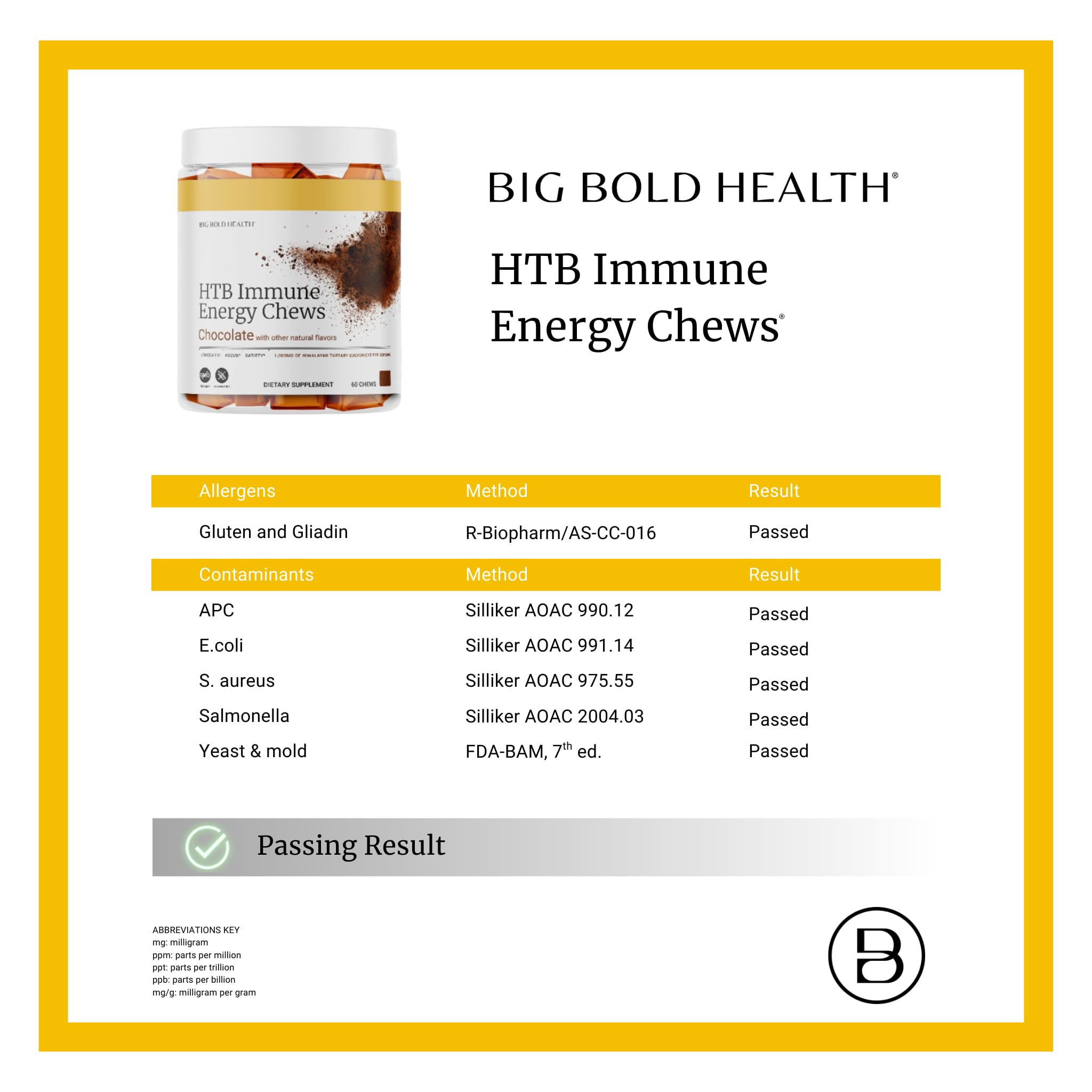 BIG BOLD HEALTH etiqueta nutricional clara para revisar ingredientes y dosis