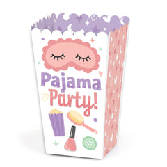 Big Dot of Happiness mesas de pijamada con cajas como detalles decorativos