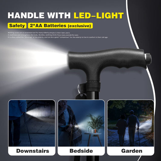 BigAlex mango con luz LED y agarre ergonómico para seguridad