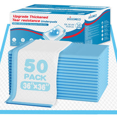 BIGGMED empaque frontal mostrando 50 unidades y tamaño 36x36, protección amplia