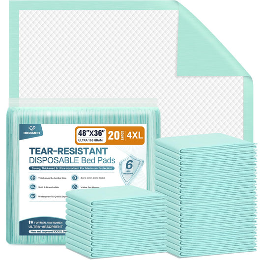 BIGGMED empaque frontal mostrando pack de 20 para protección amplia