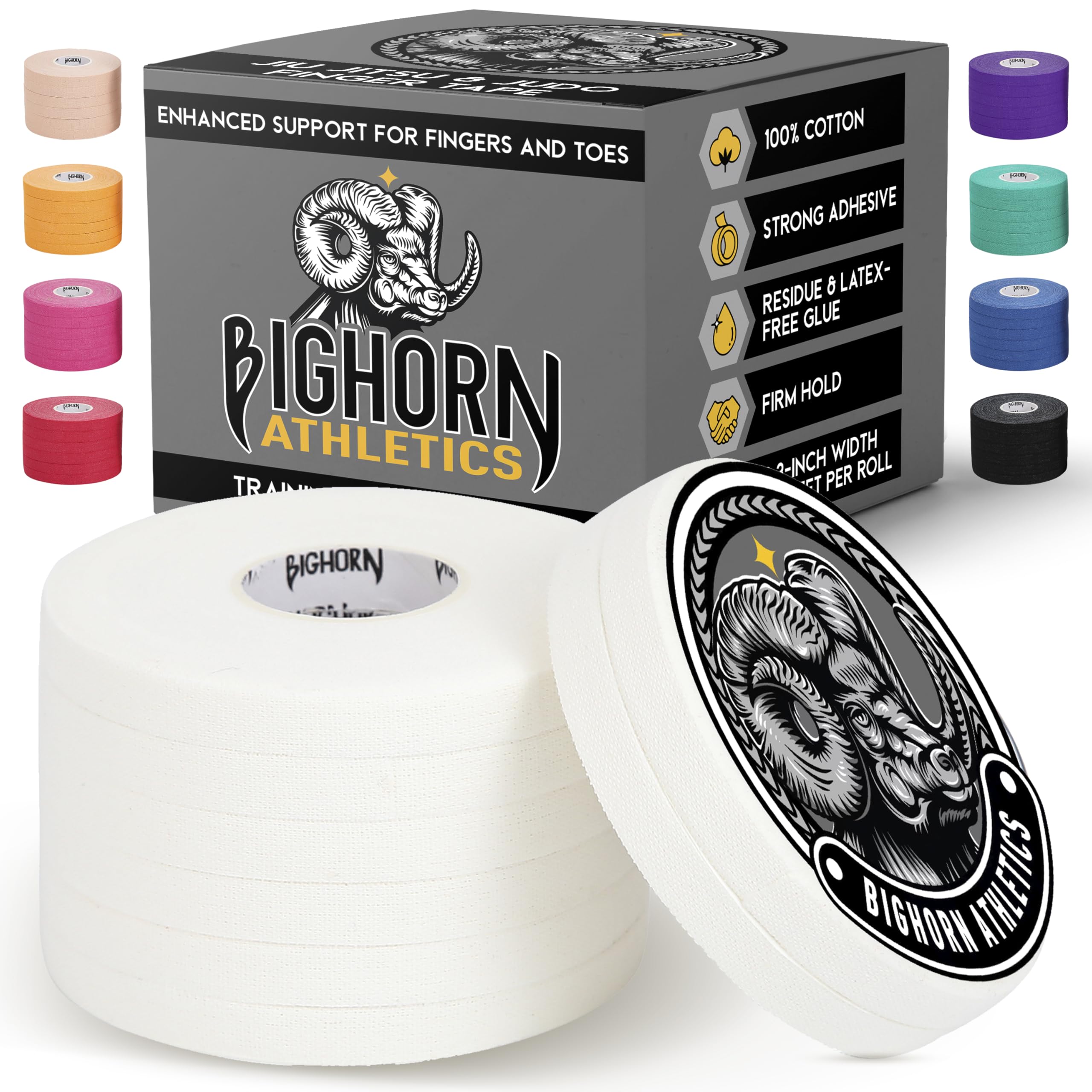 Bighorn Athletics paquete frontal mostrando ocho rollos, ideal para entrenamiento prolongado