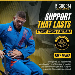 Bighorn Athletics etiqueta con composición y beneficios para piel y adherencia