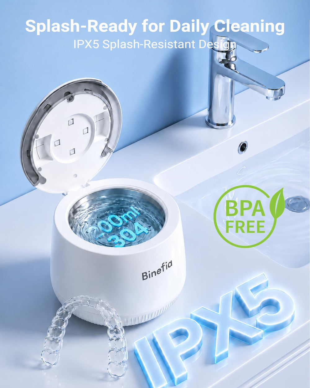 Binefia limpiador dentro de maleta, ideal para viajeros frecuentes
