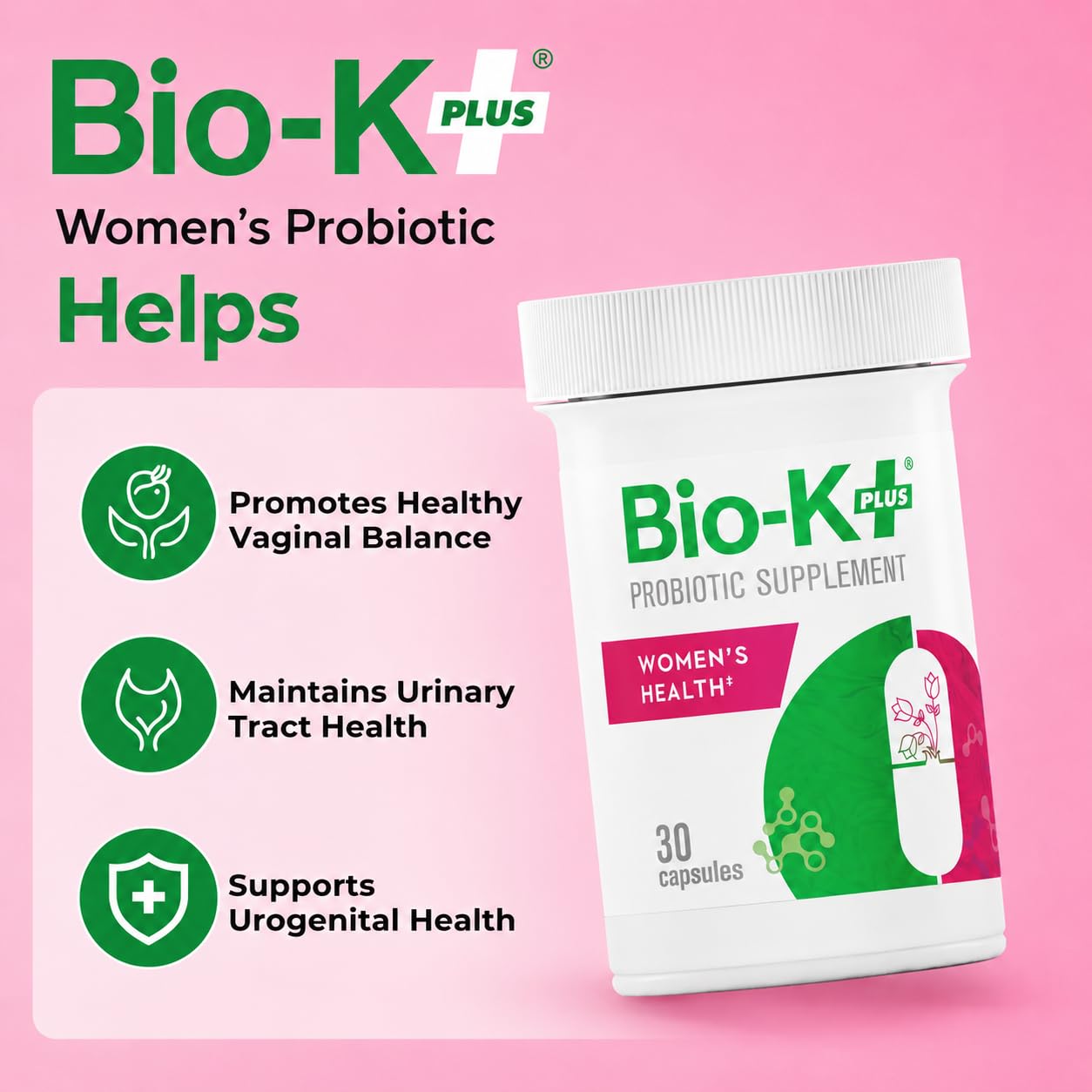 Bio-K Plus detalle de ingredientes destacando las cepas probióticas específicas