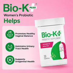 Bio-K Plus detalle de ingredientes destacando las cepas probióticas específicas