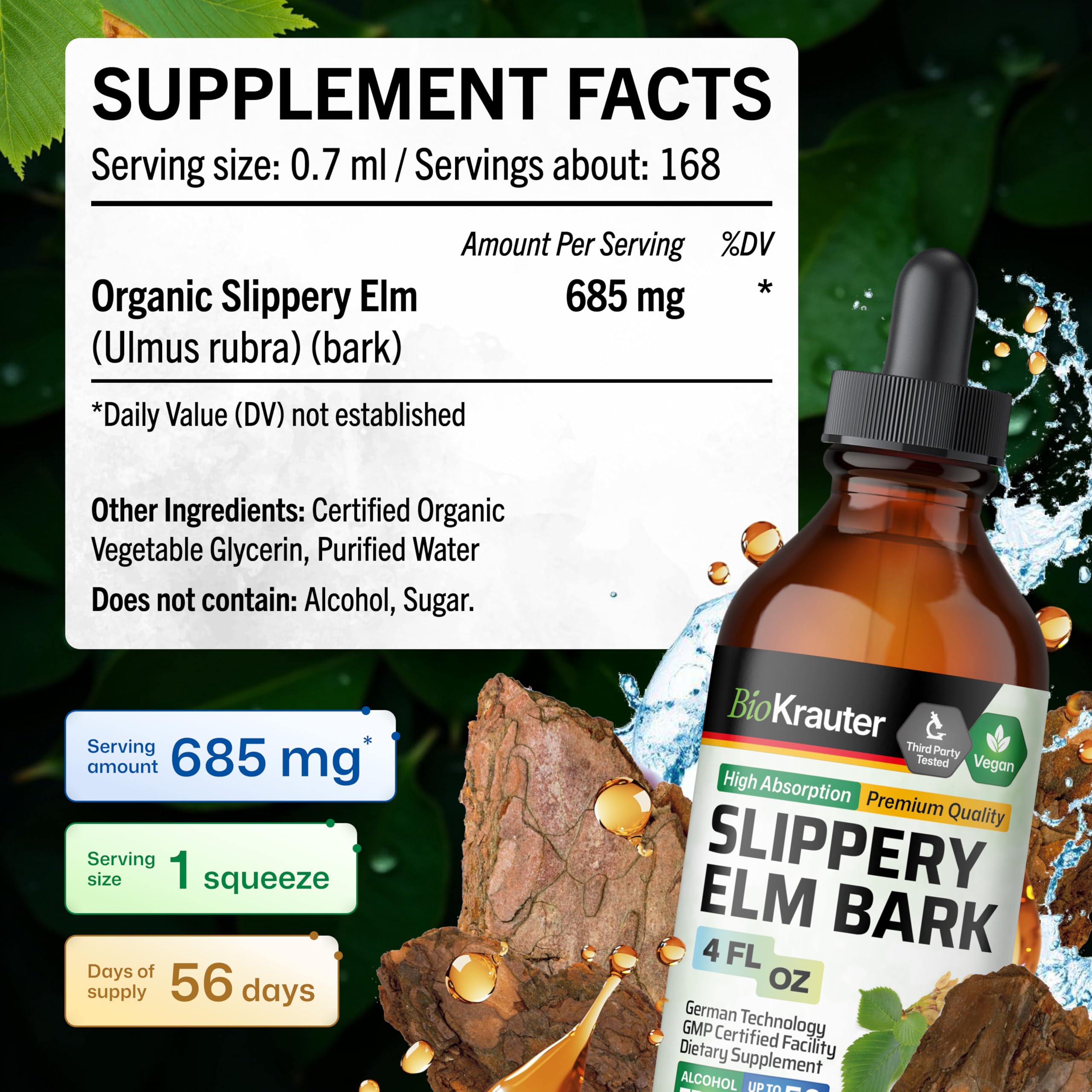 BIO KRAUTER glicerina vegetal transparente para sabor suave y sin alcohol
