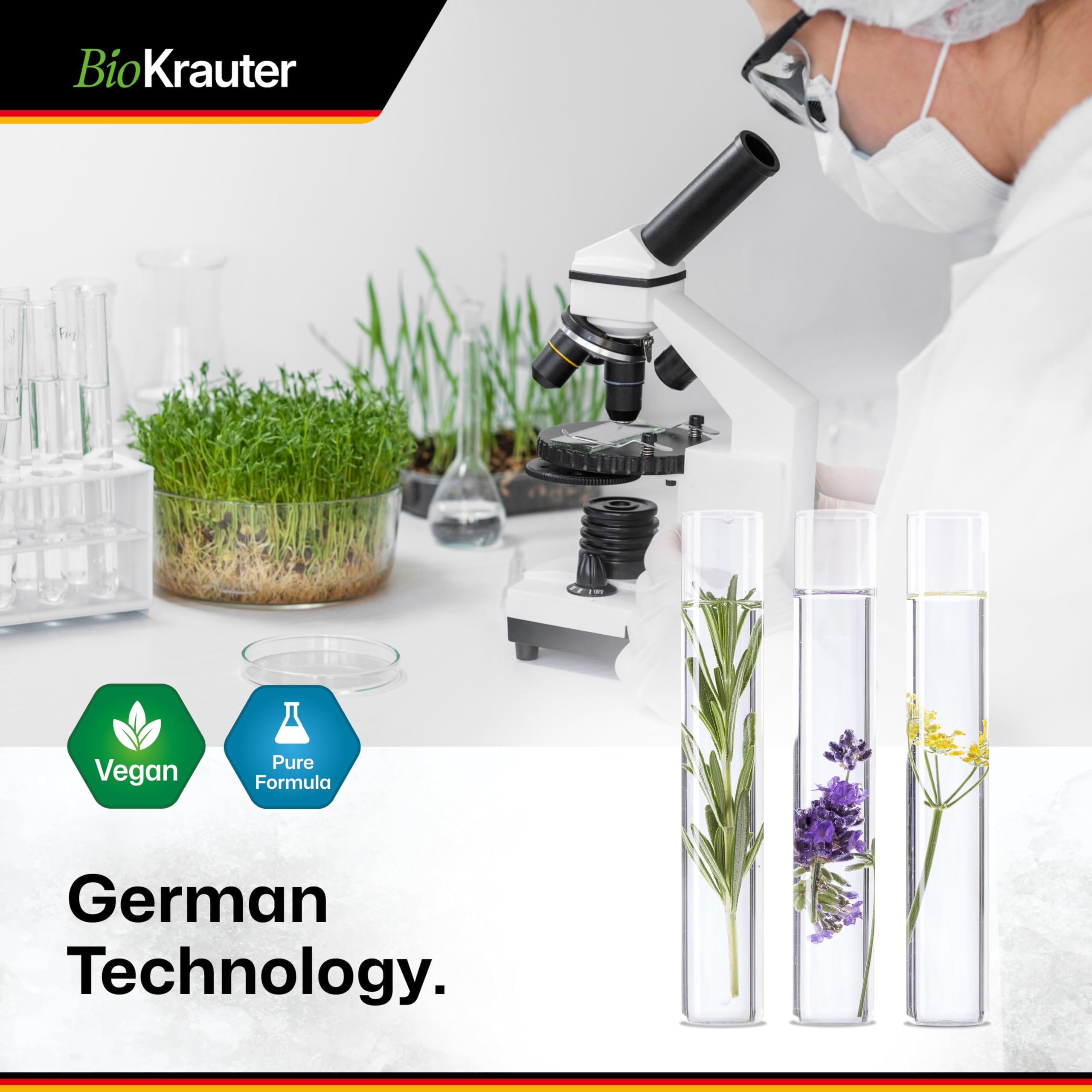BIO KRAUTER etiqueta de ingredientes resaltando fórmula sin rellenos