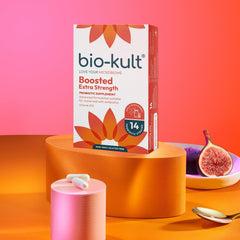 Bio-Kult cápsula en contexto de viaje mostrando conveniencia