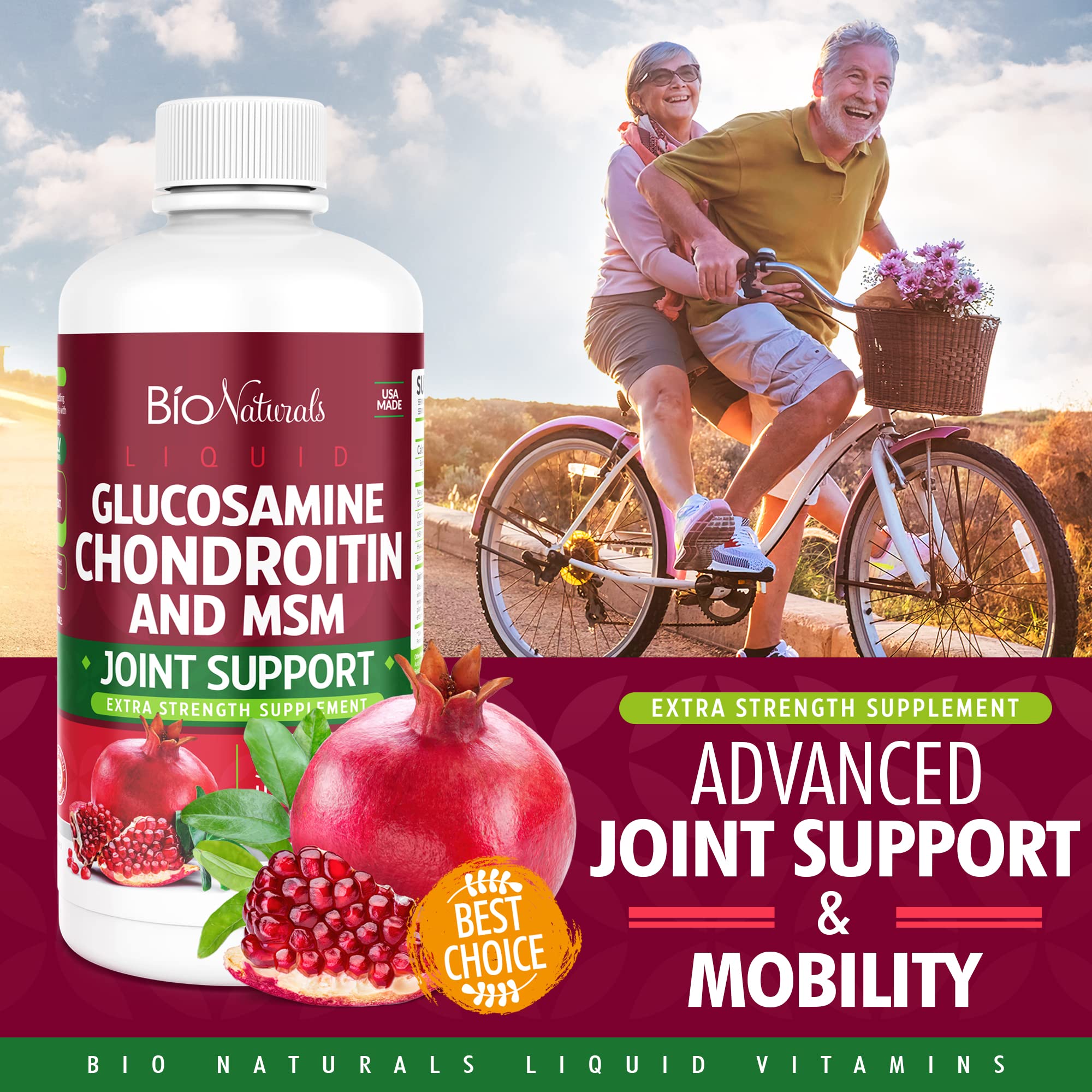 Bio Naturals botella junto a equipo de ejercicio para apoyo activo