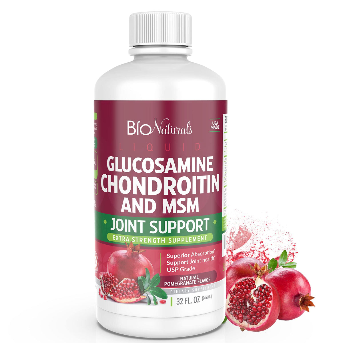 Bio Naturals frente de etiqueta mostrando nombre y beneficio articular