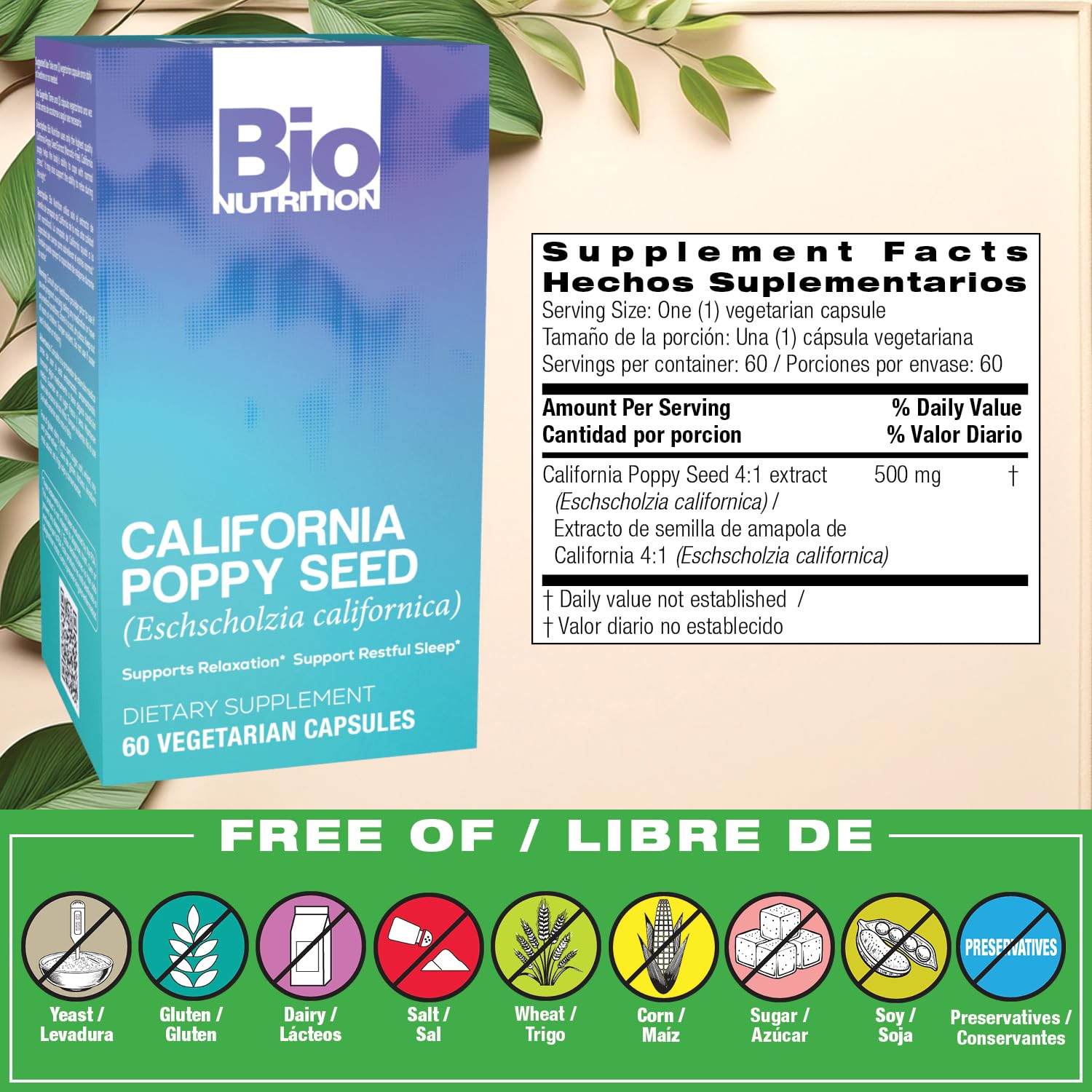 Bio Nutrition cápsula vegetal en mano destacando fácil administración