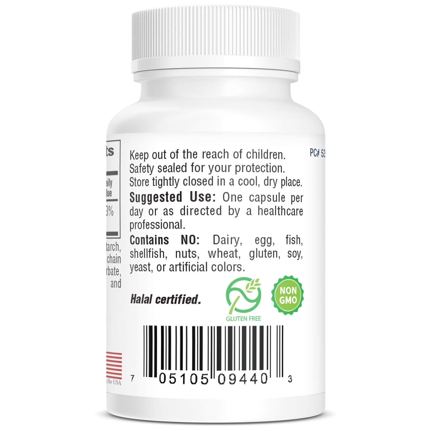 Bio-Tech Pharmacal A-25 cápsula en mano para apreciar tamaño y facilidad