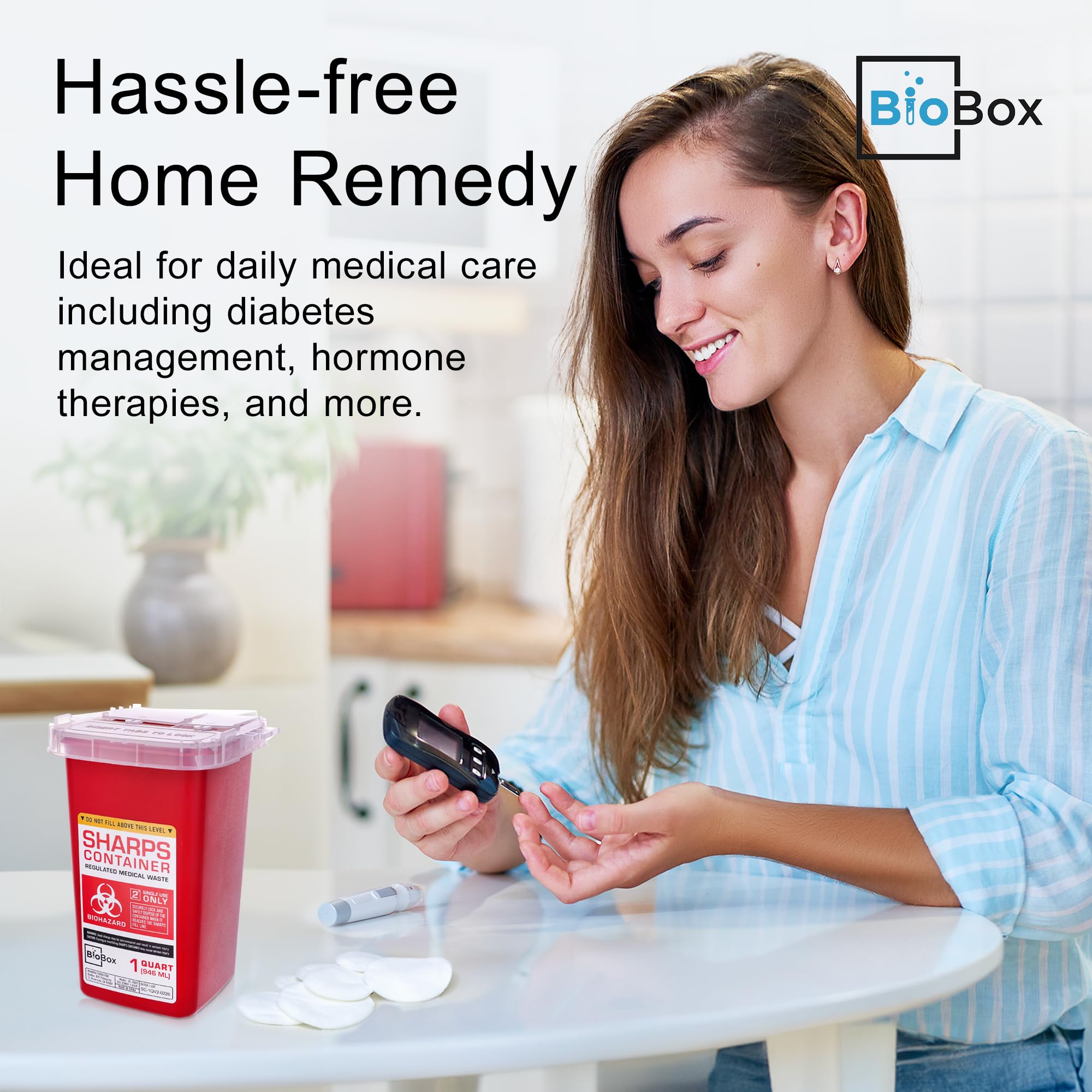 BioBox comparación de tamaño frente a mano para entender portabilidad
