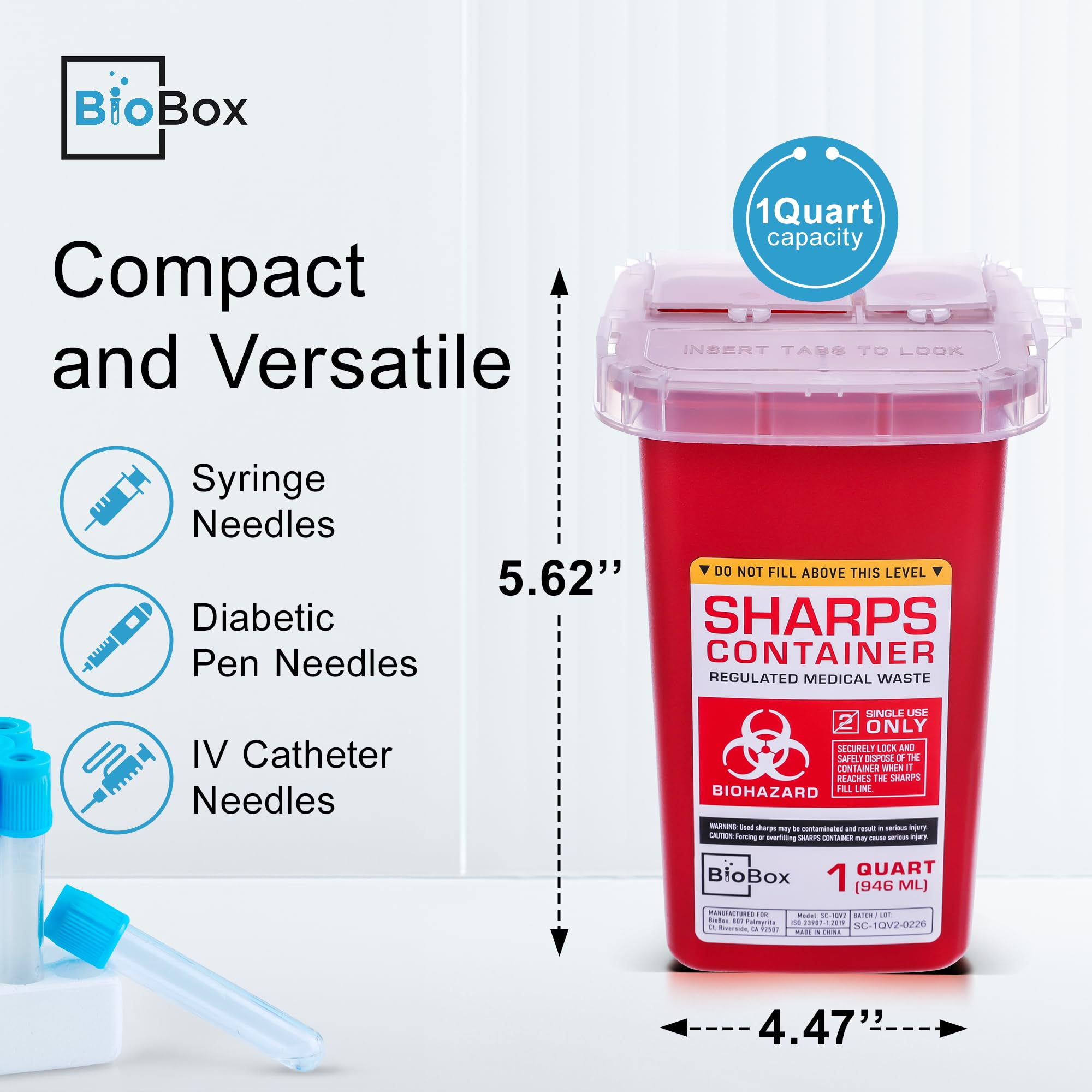BioBox detalle de la tapa deslizante mostrando fácil uso y protección