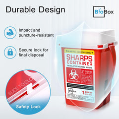 BioBox en uso depositando una aguja con facilidad y protección