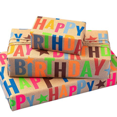 BIOBROWN frente del rollo con texto Happy Birthday y presentación atractiva