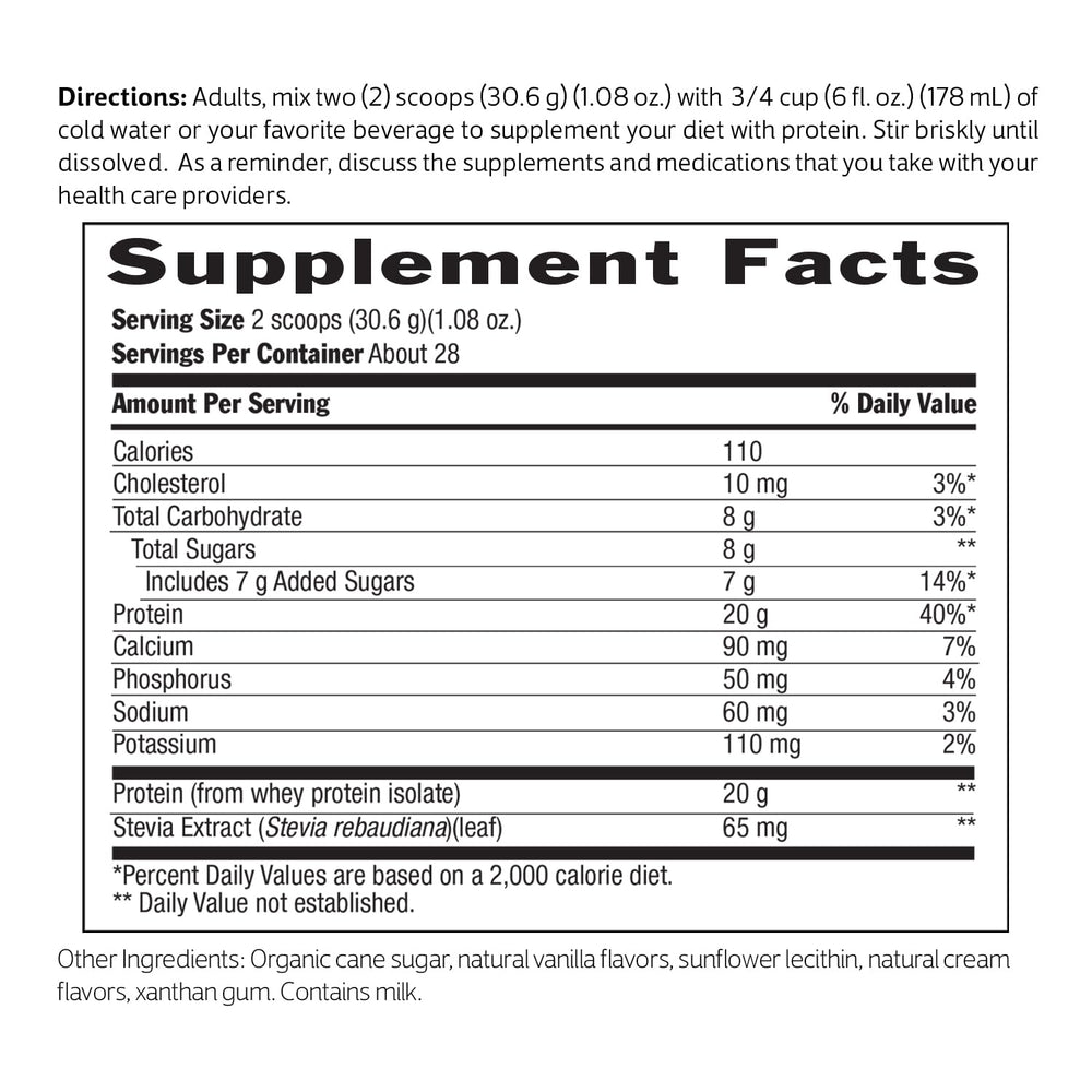 Primer plano de etiqueta nutricional Biochem, muestra información clara y sin gluten