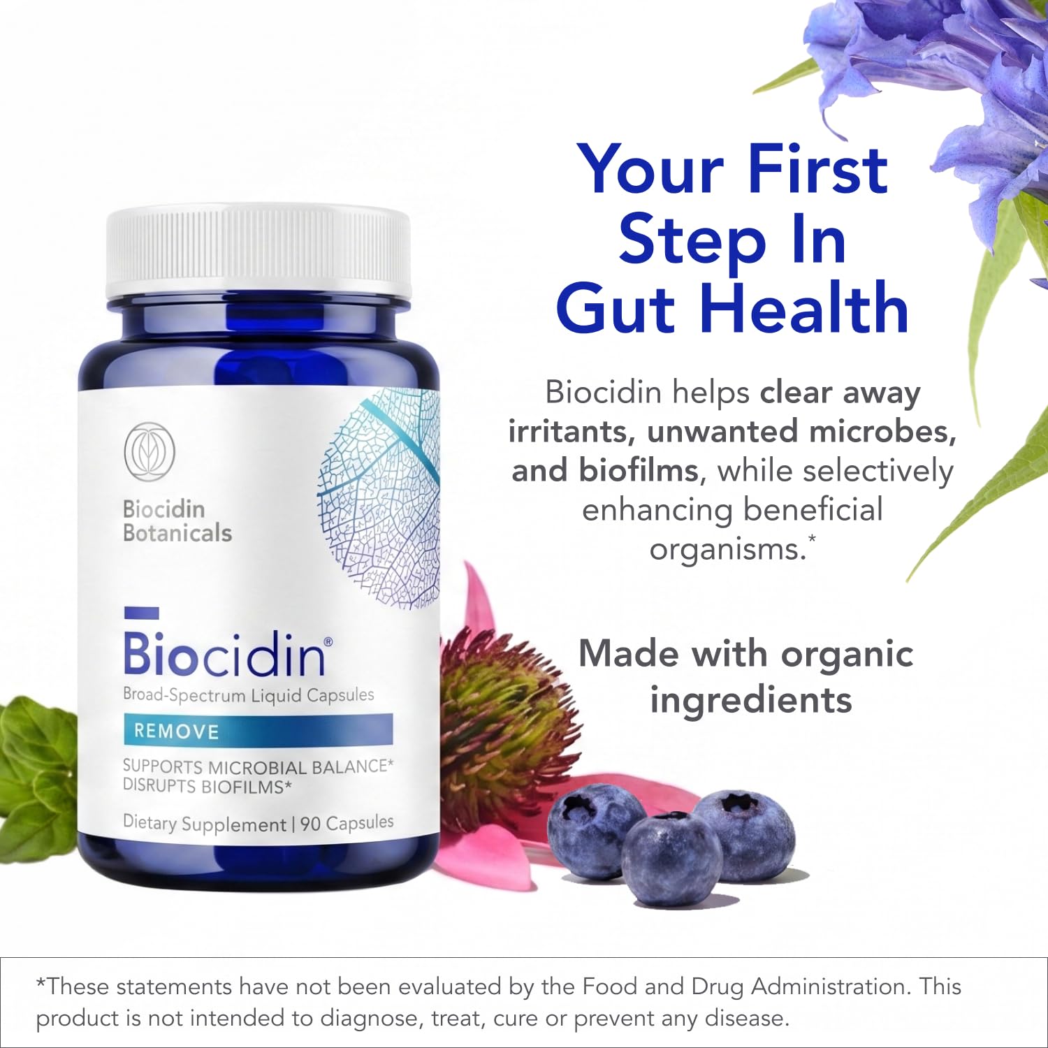 Biocidin cápsula en primer plano mostrando textura y potencia concentrada