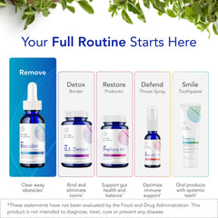 Etiqueta de Biocidin con ingredientes y beneficios visibles, confianza en la marca