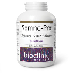 Bioclinic Naturals Somno Pro frontal mostrando envase y beneficio descanso