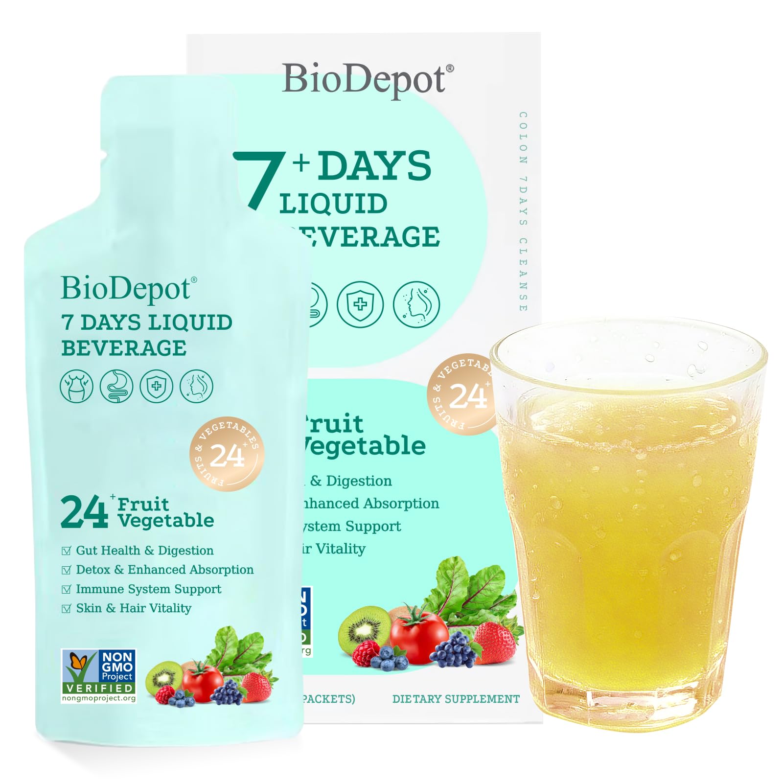 Biodepot frente del envase mostrando diseño y porción fácil