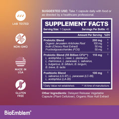 Etiqueta nutricional BioEmblem en acercamiento, transparencia de ingredientes