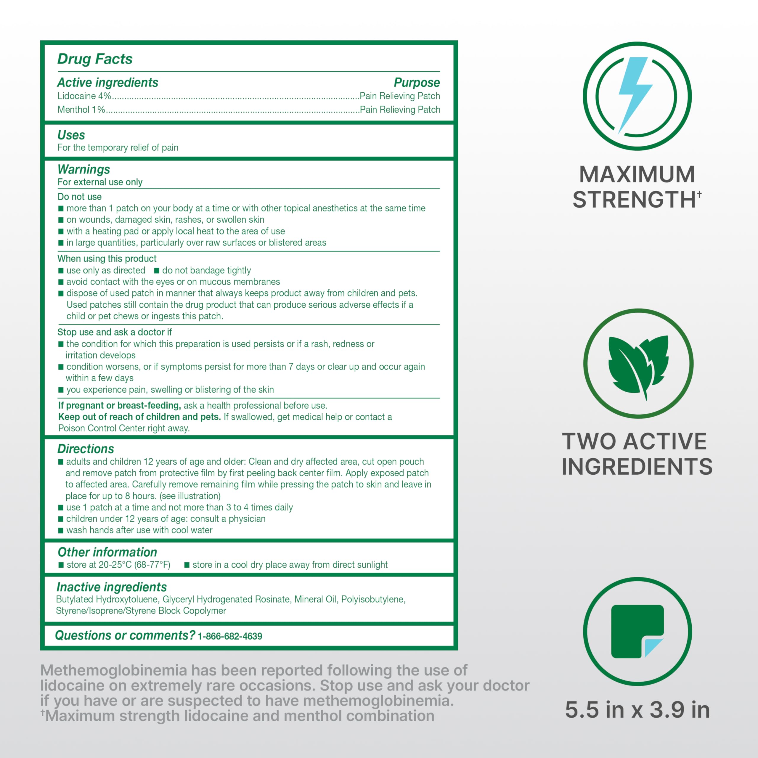 Biofreeze primer plano del borde adhesivo que evita el levantamiento