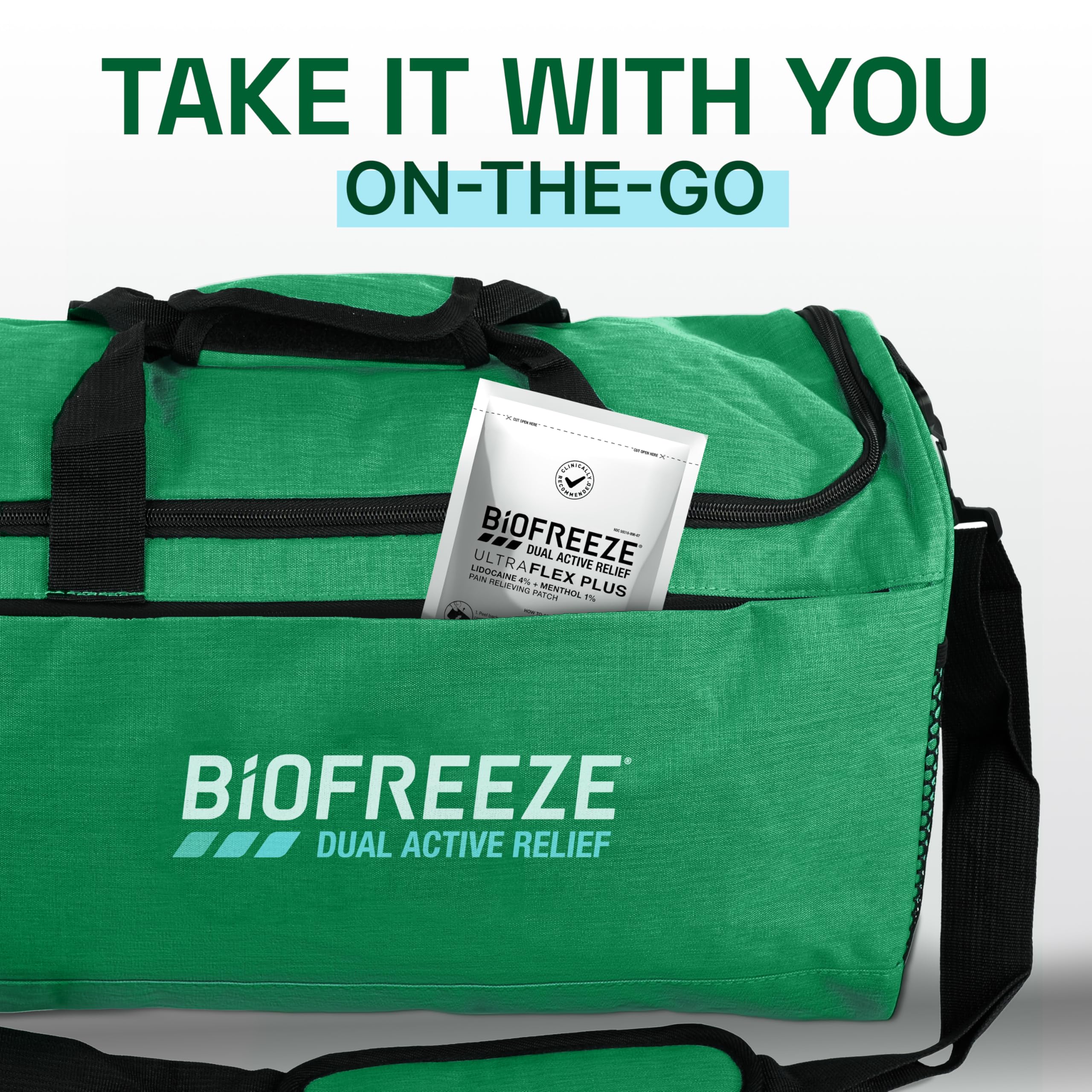 Biofreeze parche en un entorno de descanso para uso nocturno y confort
