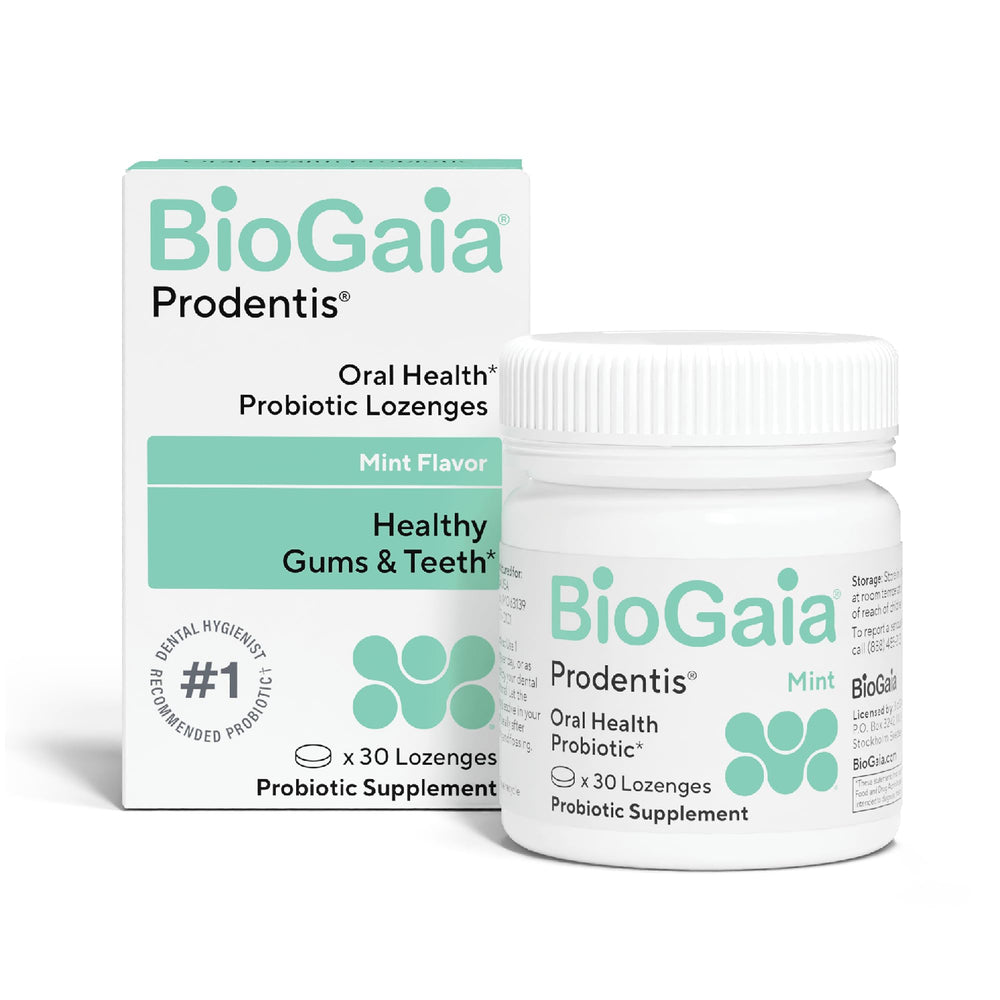 BioGaia Prodentis frente del paquete mostrando diseño y beneficio de frescura