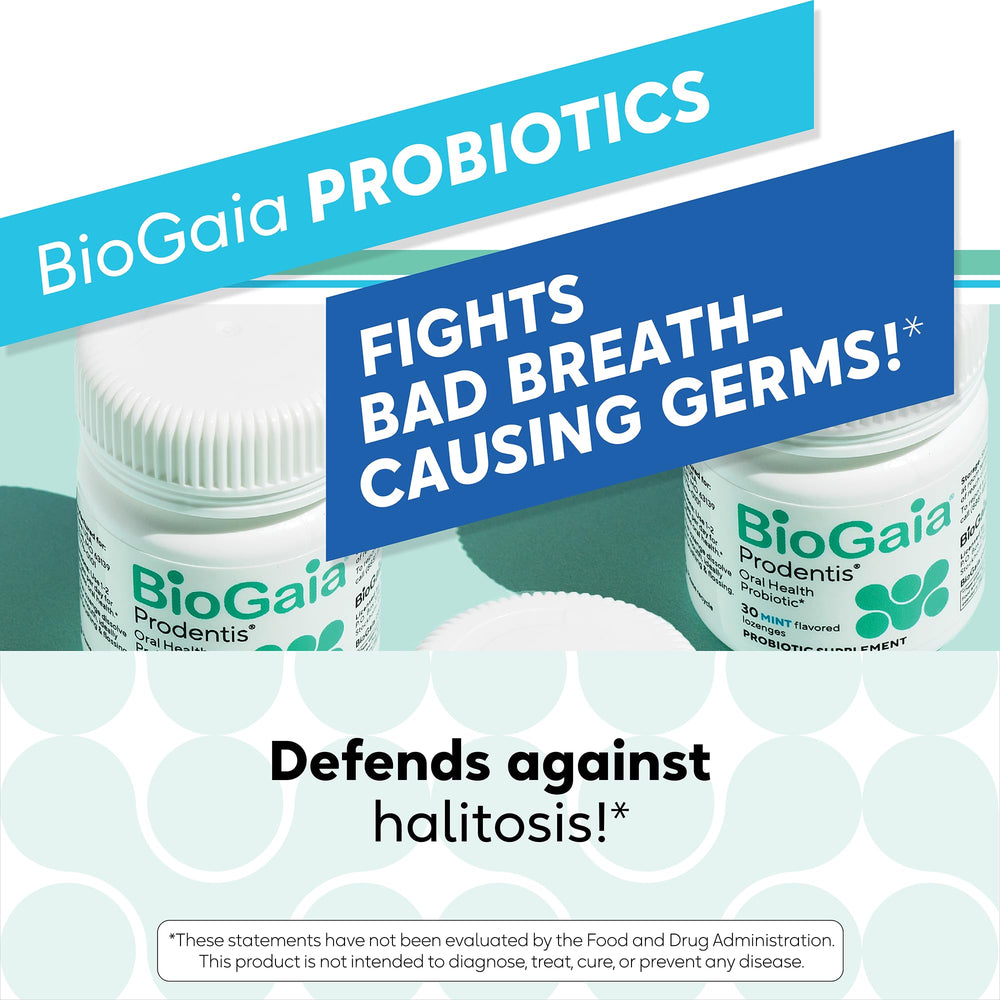 BioGaia etiqueta con instrucciones para un uso seguro y correcto