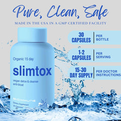 BioImmune Slimtox etiqueta con ingredientes orgánicos y apoyo digestivo