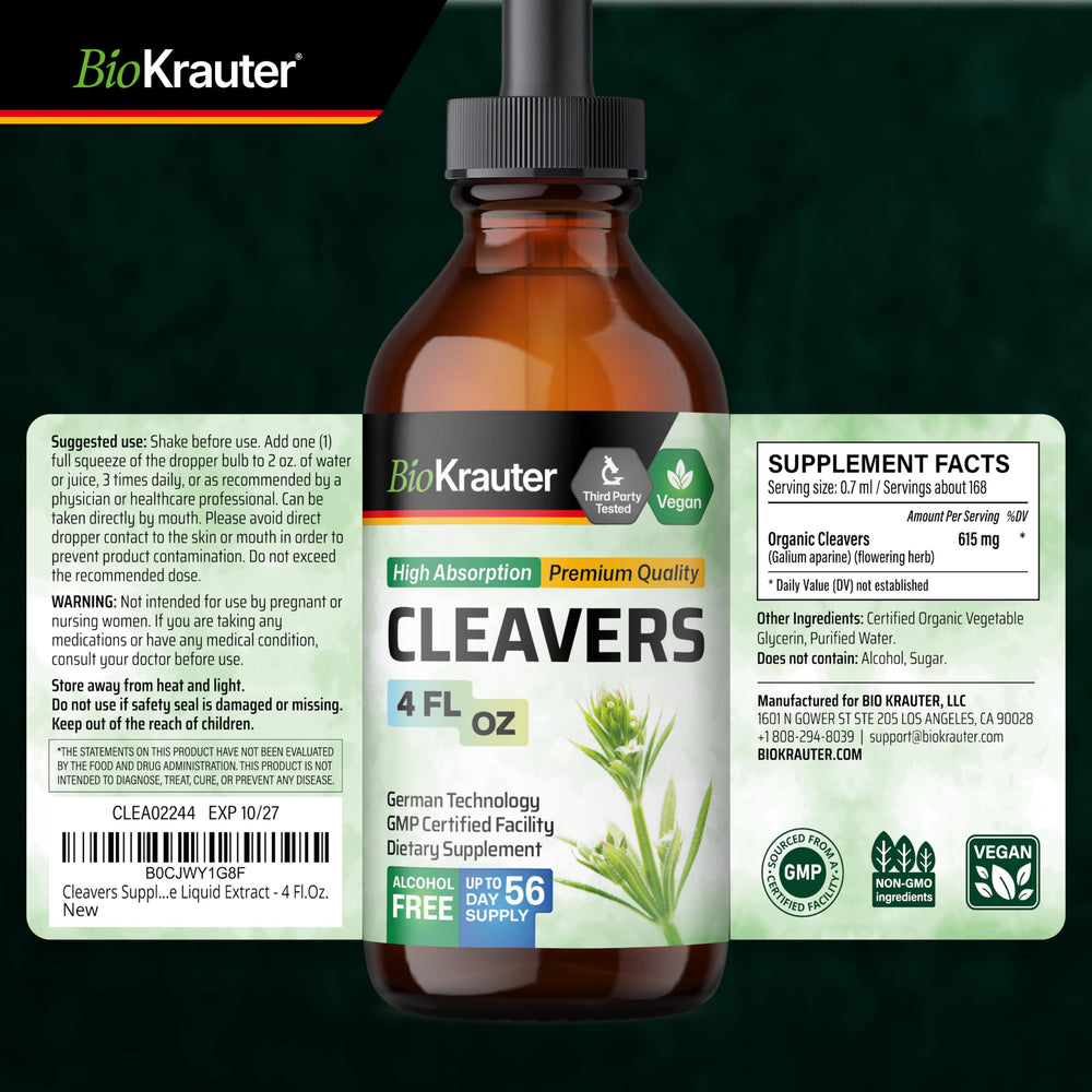 BIO KRAUTER empaque con sello de calidad, producido en EE. UU. y confiable