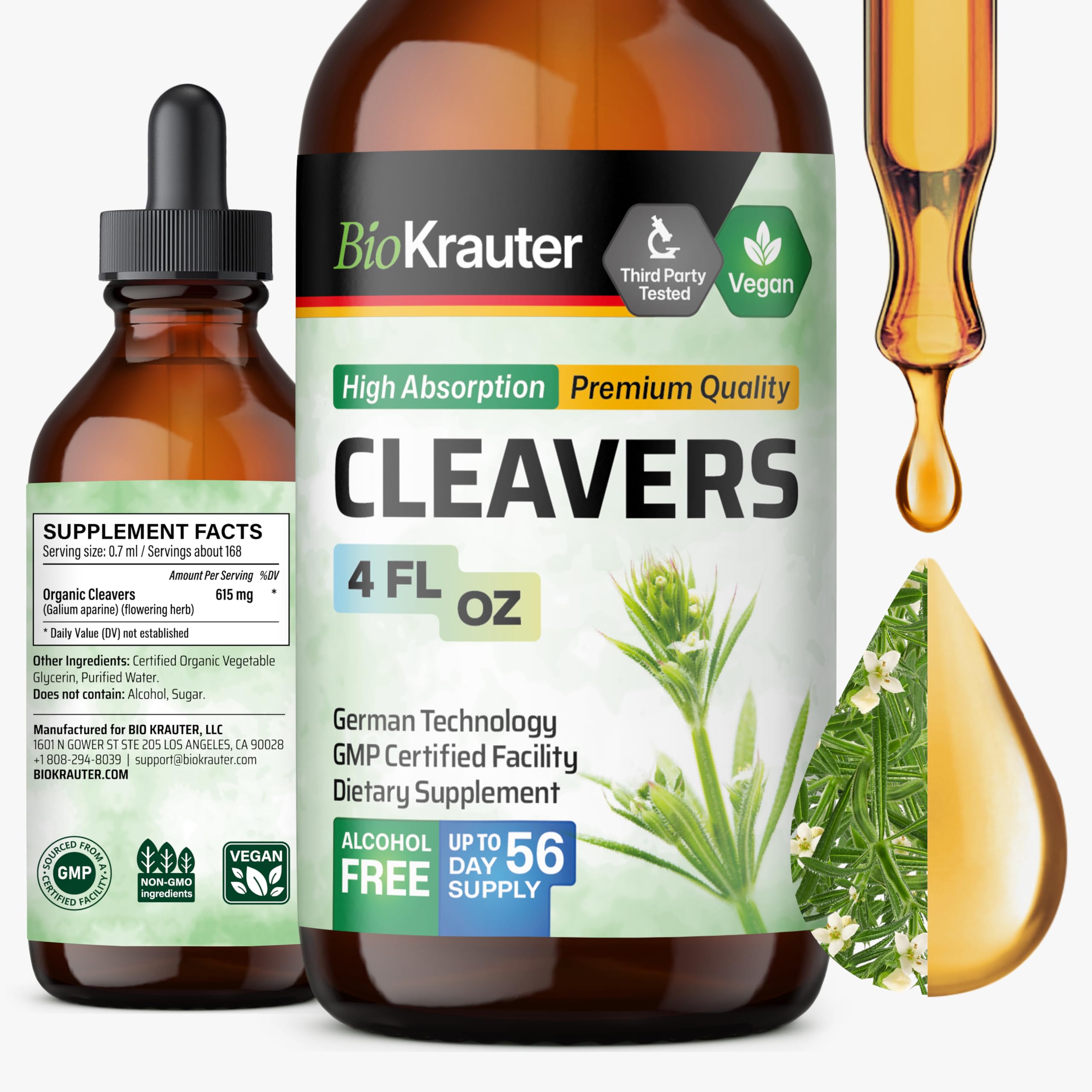 BIO KRAUTER frasco frontal mostrando etiqueta clara y tamaño beneficioso
