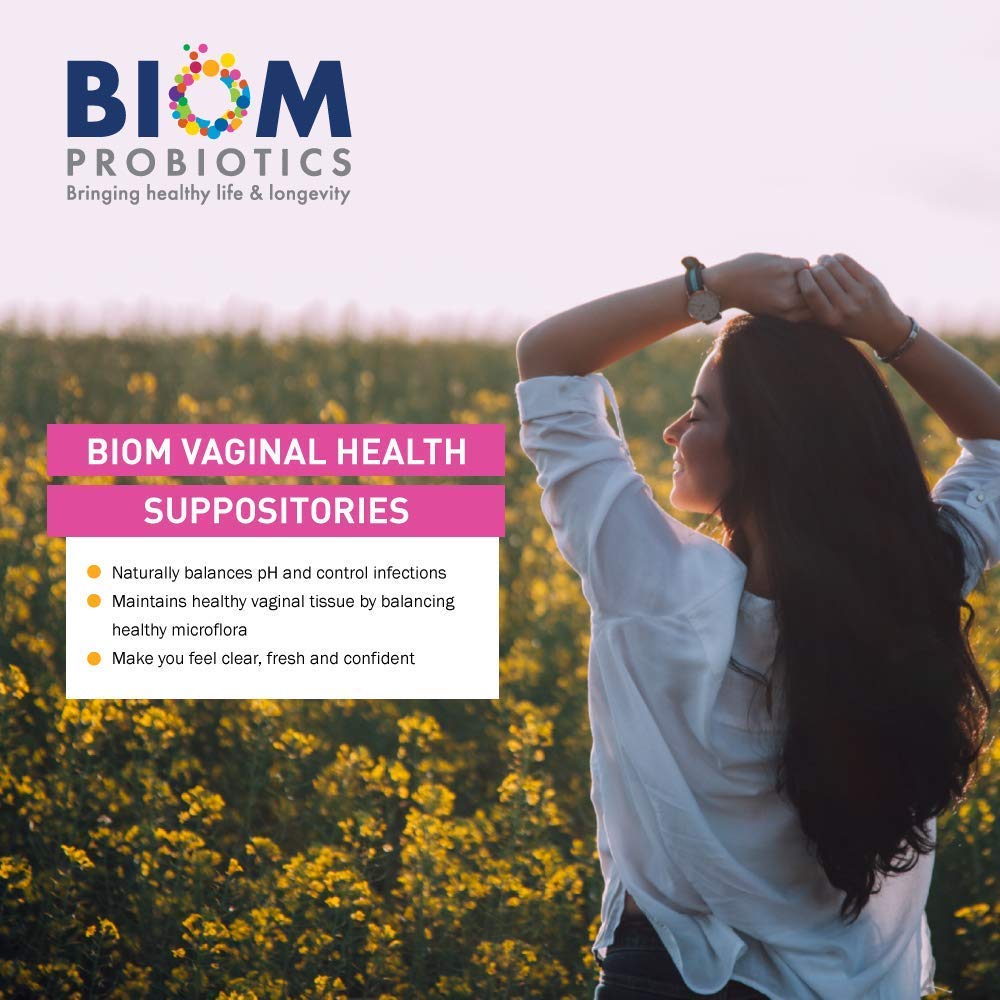 Biom Probiotics ambiente de baño mostrando producto como rutina íntima
