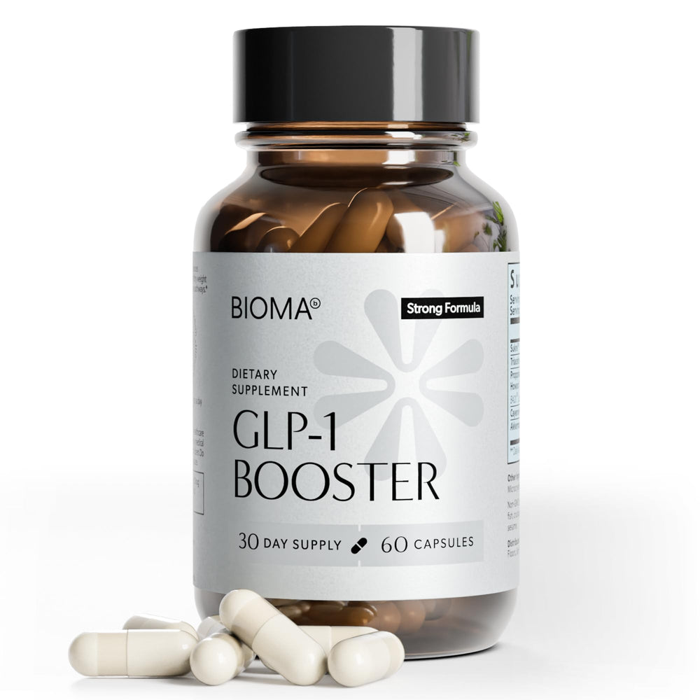 BIOMA envase frontal mostrando etiqueta y beneficios para control del apetito