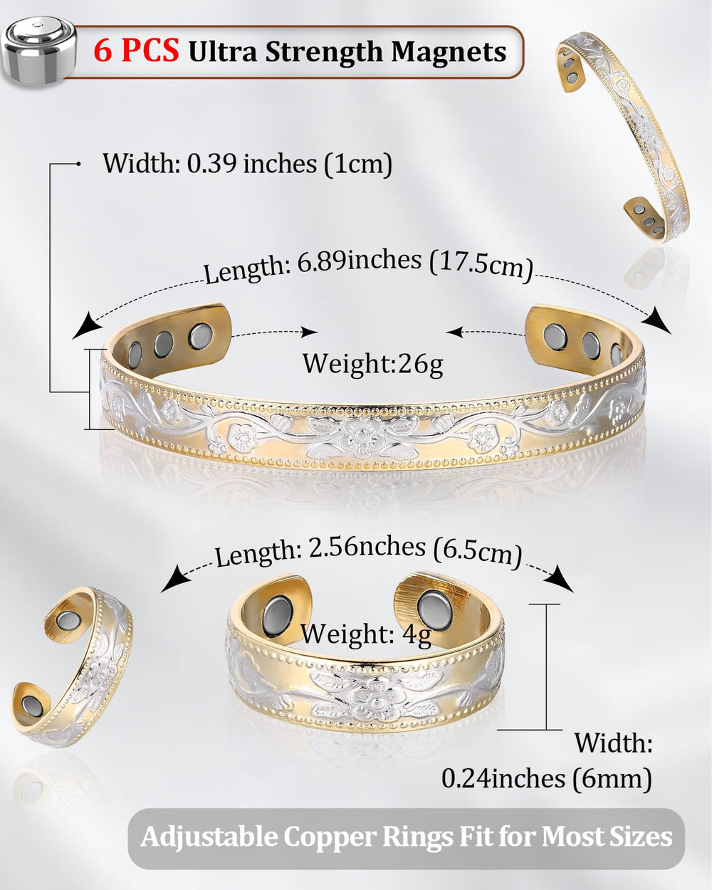BioMag anillo frontal abierto para ajuste y estilo refinado