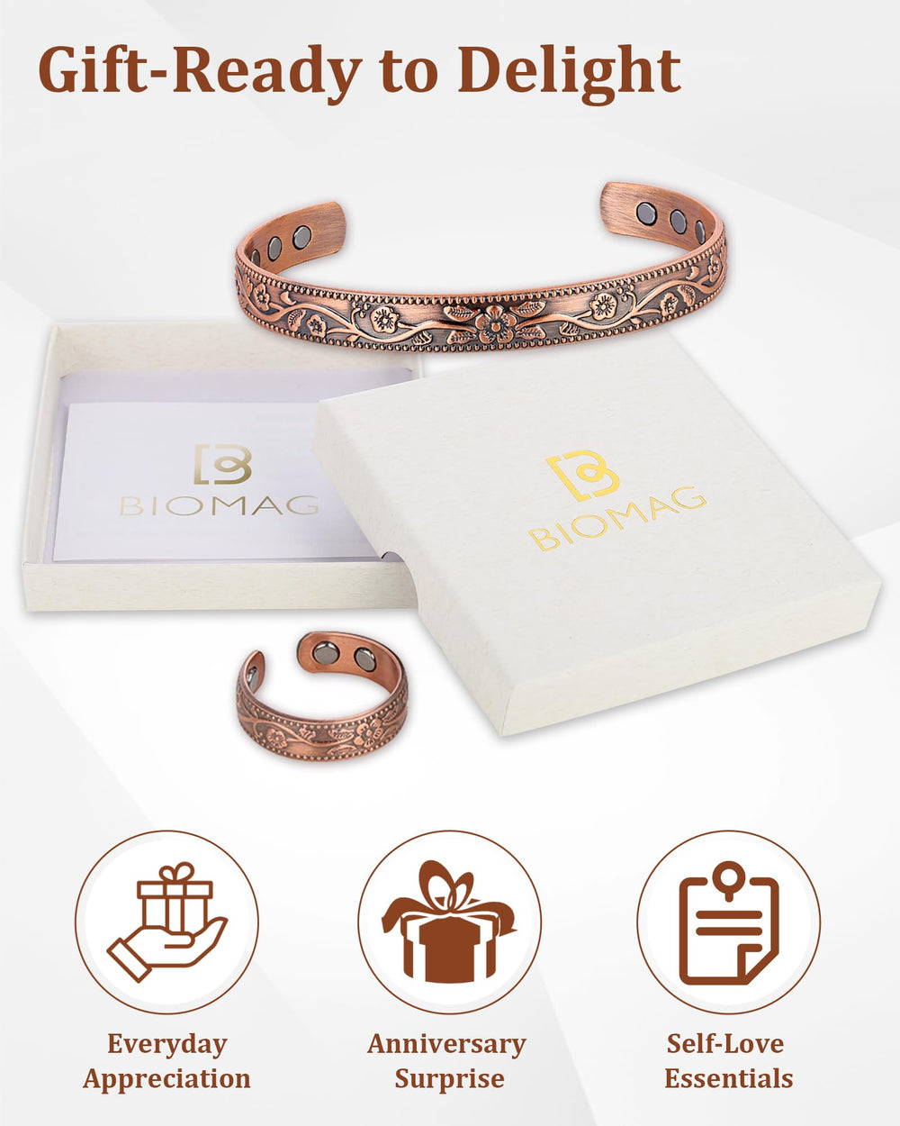 BioMag joya combinada en atuendo otoñal mostrando versatilidad de estilo