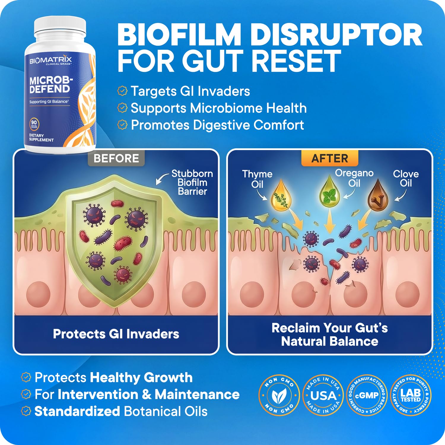 BioMatrix cápsula blanda en primer plano, fácil de tragar y sin sabor fuerte