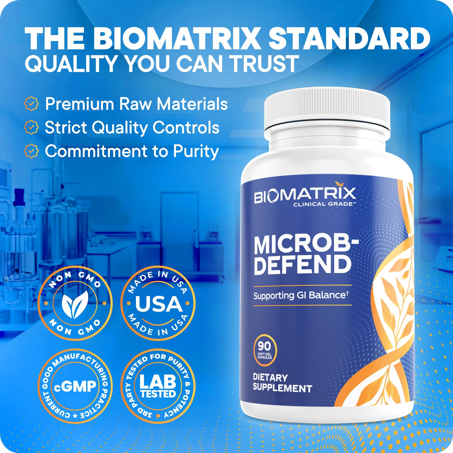 BioMatrix laboratorio de control de calidad cGMP, pureza y pruebas de lote