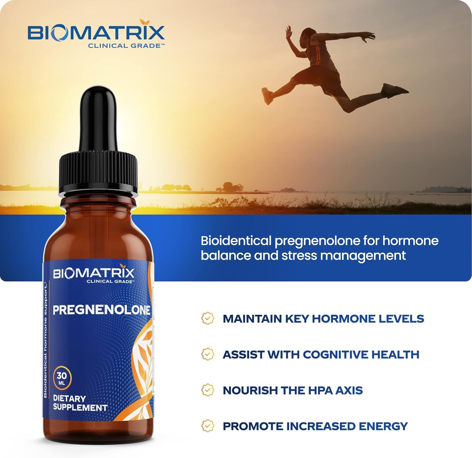 BioMatrix etiqueta con ingredientes y concentración para información del usuario